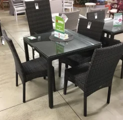 Tavolo per l'esterno Delta 80 cm con 4 poltroncine antalys a marchio a prezzo ribassato Tavoli Da Giardino