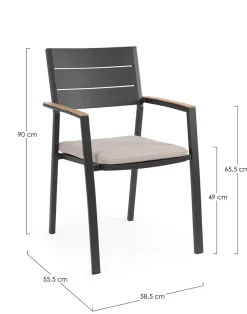 Tavolo per l'esterno modello Tavolo zelmar con 6 poltroncine con forte sconto^Bizzotto Clearance