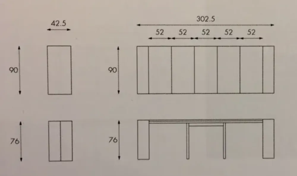 New Tavolo Pinocchio consolle bianca in laccato Consolle Tavoli