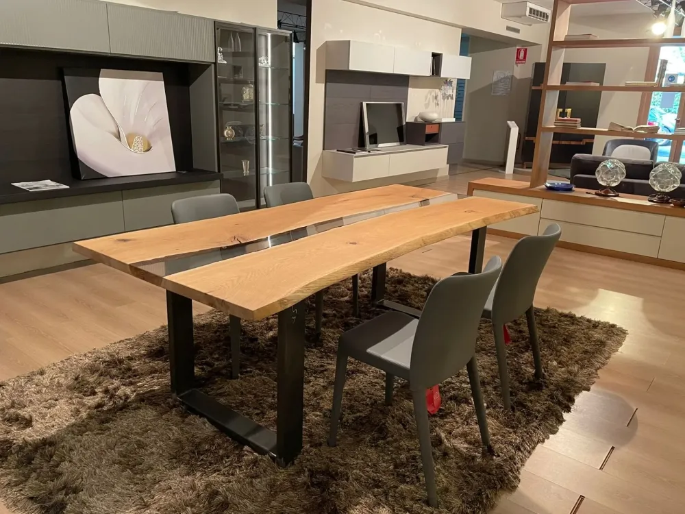 Sale Tavolo Resina le trasparenze in legno Fisso scontato 53% Tavoli