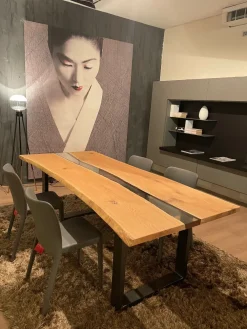 Sale Tavolo Resina le trasparenze in legno Fisso scontato 53% Tavoli