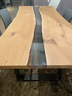 Sale Tavolo Resina le trasparenze in legno Fisso scontato 53% Tavoli