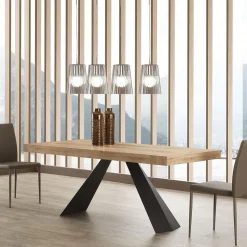 La Seggiola Tavolo rettangolare a cavalletto Ragnar scontato- Tavoli