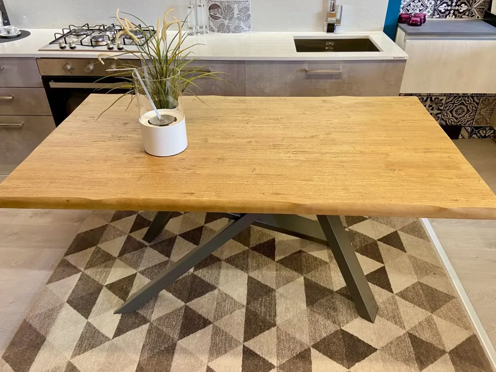 FGF Mobili Tavolo rettangolare a cavalletto Walking groove Fgf scontato- Tavoli