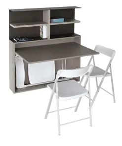 Tavolo rettangolare a penisola Bureau + 3 sedie zeta scontato Tavoli