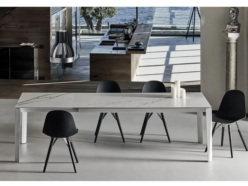 Outlet Tavolo rettangolare a quattro gambe Chef scontato Tavoli