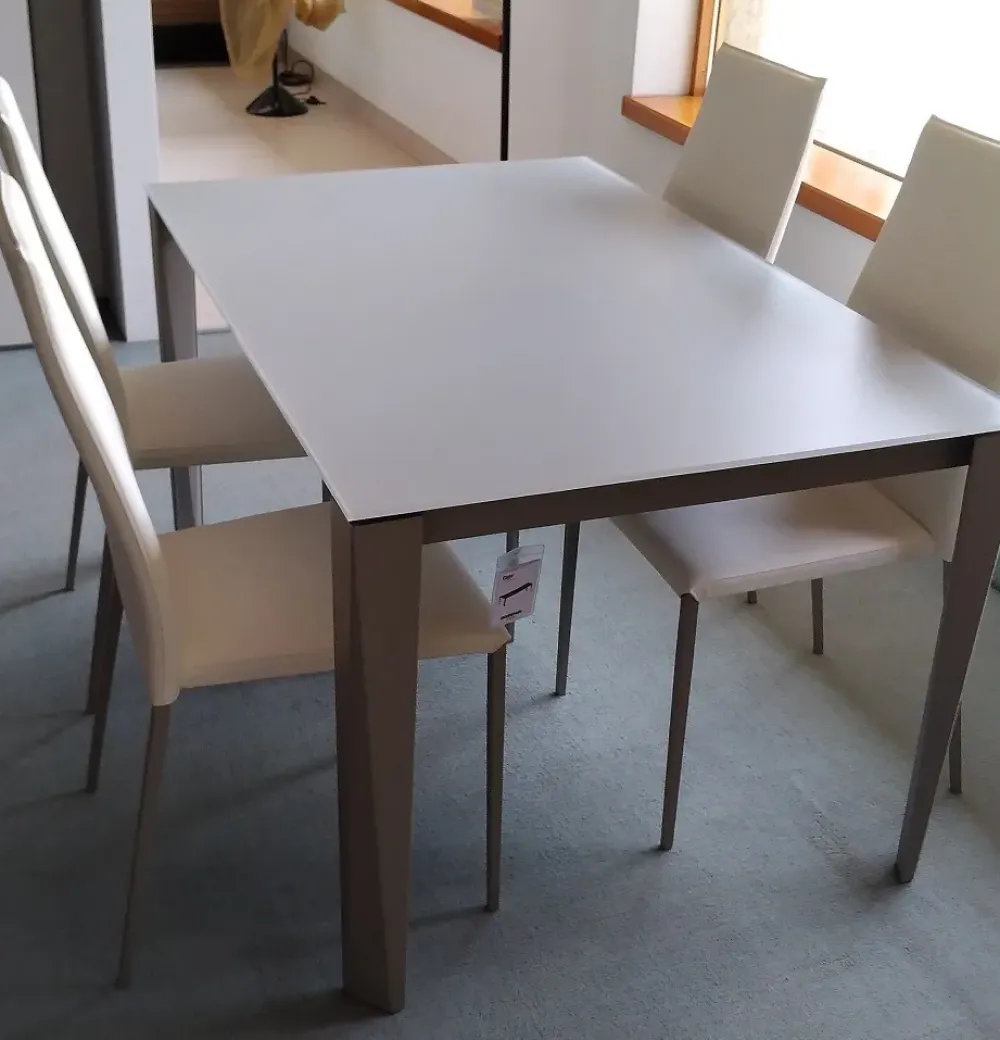 Best Tavolo rettangolare a quattro gambe Tavolo chef piano cristallo opaco antigraffio scontato Tavoli