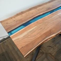 Tavolo rettangolare allungabile Tavolo teak e resina l allungabile  ^Nuovi Mondi Collection New