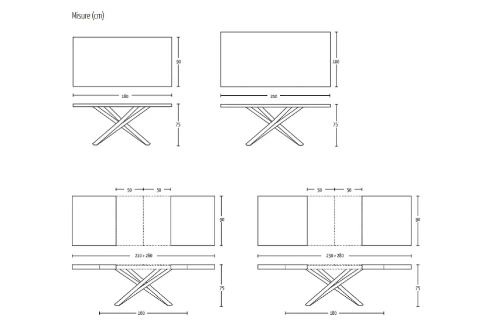 Altacom Tavolo rettangolare allungabile Fahrenheit a prezzo scontato- Tavoli