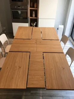 Tavolo rettangolare allungabile e allargabile Fil8 in Rovere^Collezione esclusiva Discount