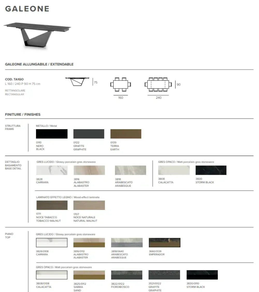 Clearance Tavolo rettangolare allungabile Galeone di a prezzo riservato Tavoli