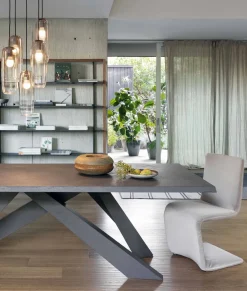 New Tavolo rettangolare con basamento centrale Big table scontato Tavoli