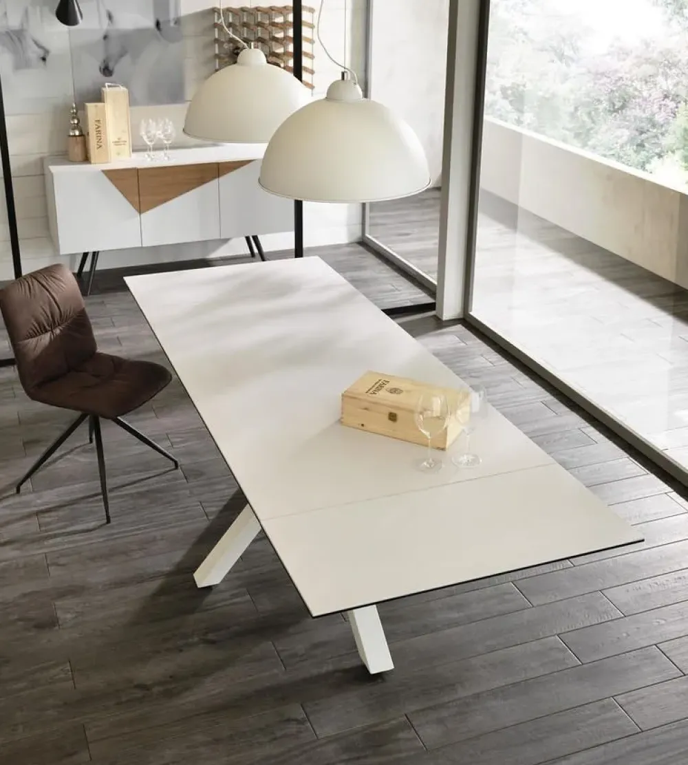 Stones Tavolo rettangolare con basamento centrale Ceramica 1 scontato- Tavoli