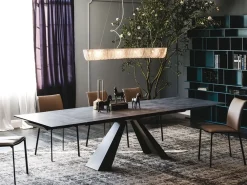 Cattelan Italia Tavolo rettangolare con basamento centrale Eliot keramik Cattelan scontato- Tavoli