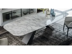 Cattelan Italia Tavolo rettangolare con basamento centrale Eliot keramik Cattelan scontato- Tavoli