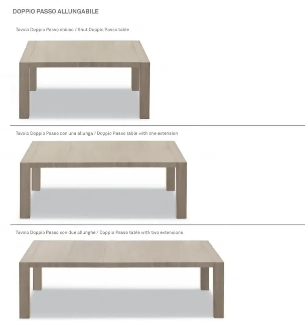 Tavolo rettangolare Doppio passo scontato del 30%^Tomasella Outlet