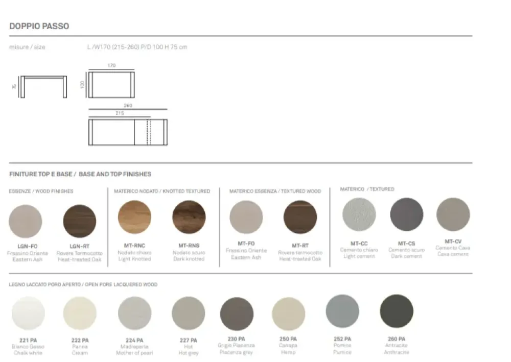 Tavolo rettangolare Doppio passo scontato del 30%^Tomasella Outlet