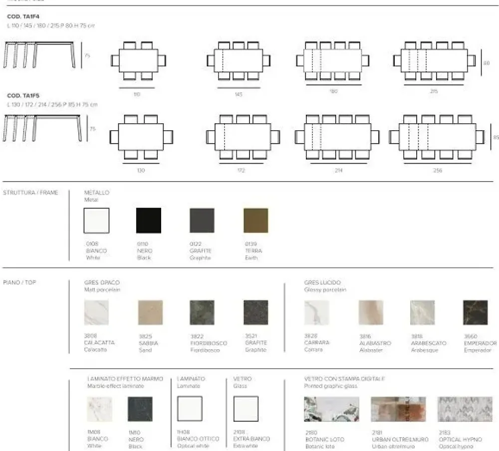 Tavolo rettangolare in ceramica Efesto 130 * di in Offerta Outlet^Target Point Clearance