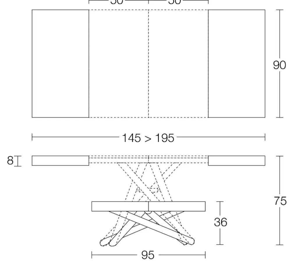 Hot Tavolo rettangolare in laminato Levante di in Offerta Outlet Tavoli