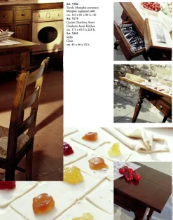 Tavolo rettangolare in legno Memphis attrezzato con piano in travertino di in Offerta Outlet^Parlani New