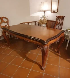 Tavolo rettangolare in legno Chippendale rettangolare di in Offerta Outlet^Artigianale Best