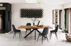 New Tavolo rettangolare in legno Cross di in Offerta Outlet Tavoli