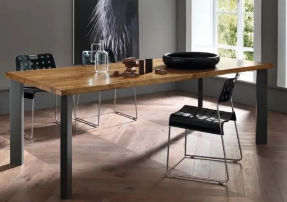 FGF Mobili Tavolo rettangolare in legno Free Fgf in Offerta Outlet- Tavoli