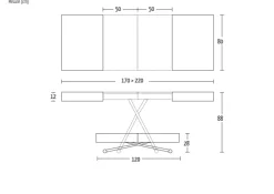Altacom Tavolo rettangolare in legno Ulisse in Offerta Outlet- Tavoli