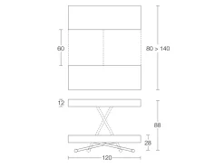 Altacom Tavolo rettangolare in legno Diario di in Offerta Outlet- Tavoli