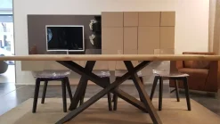 FGF Mobili Tavolo rettangolare in legno Crossing in Offerta Outlet- Tavoli