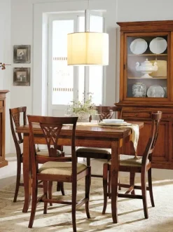 Falegnameria Italiana Tavolo rettangolare in legno F307/noce di in Offerta Outlet- Tavoli