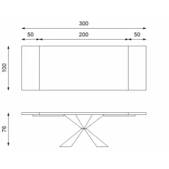 Tavolo rettangolare in legno Stark di in Offerta Outlet Tavoli