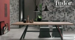 Tomasella Tavolo rettangolare in legno Tudor di in Offerta Outlet- Tavoli