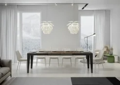 Itamoby Tavolo rettangolare in legno Flame evolution 160   in Offerta Outlet- Tavoli