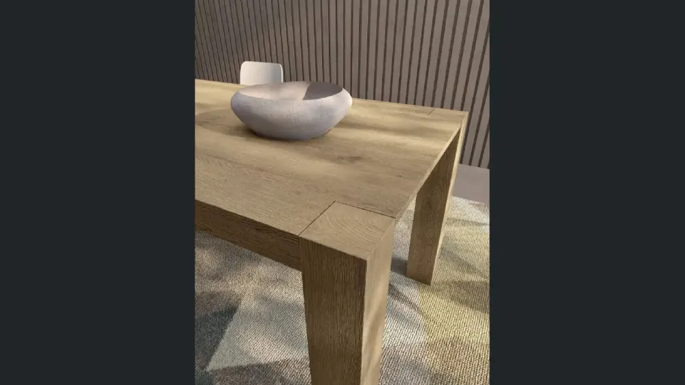 Fratelli Mirandola Tavolo rettangolare in legno Acheo di in Offerta Outlet- Tavoli