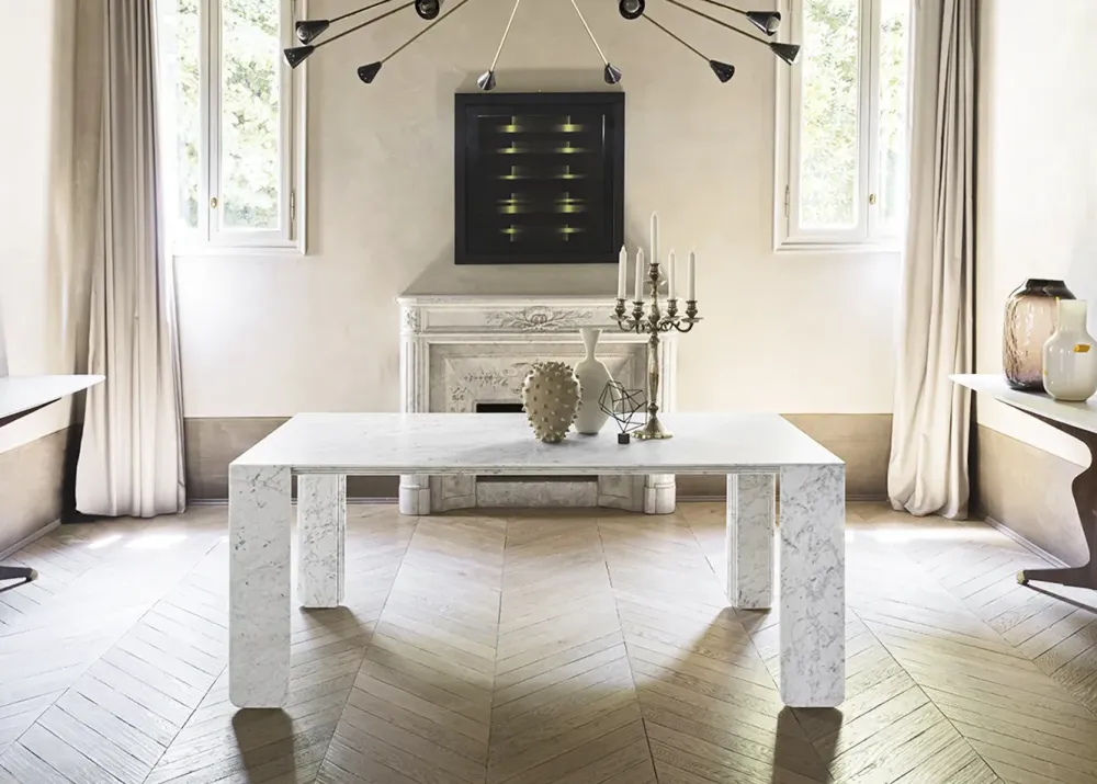 Discount Tavolo rettangolare in marmo Modello corinto di in Offerta Outlet Tavoli