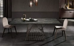 Tavolo rettangolare in metallo Filo di in Offerta Outlet^MaxHome