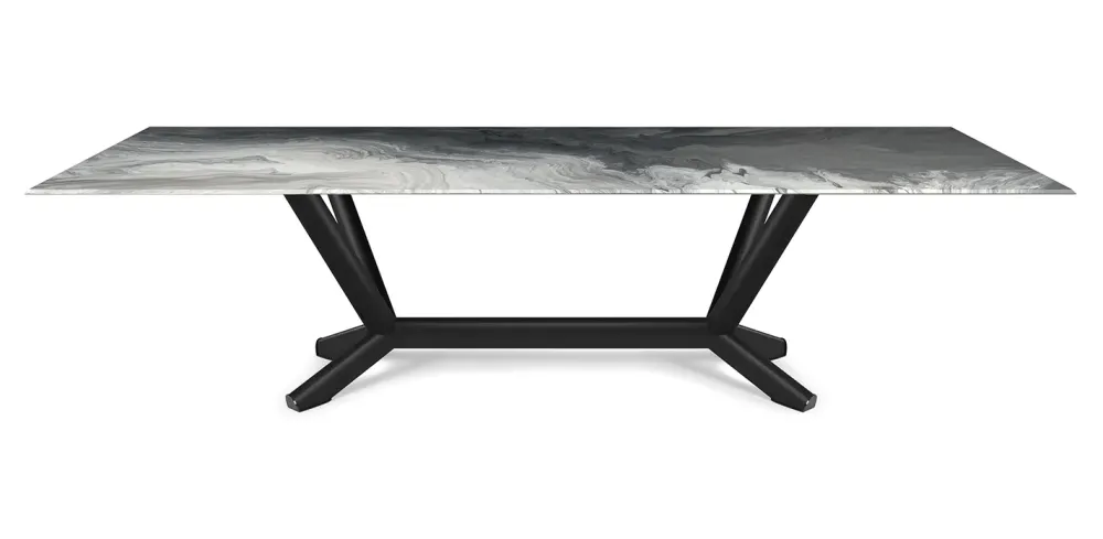 Tavolo rettangolare in vetro Planer crystalart di in Offerta Outlet^Cattelan Italia