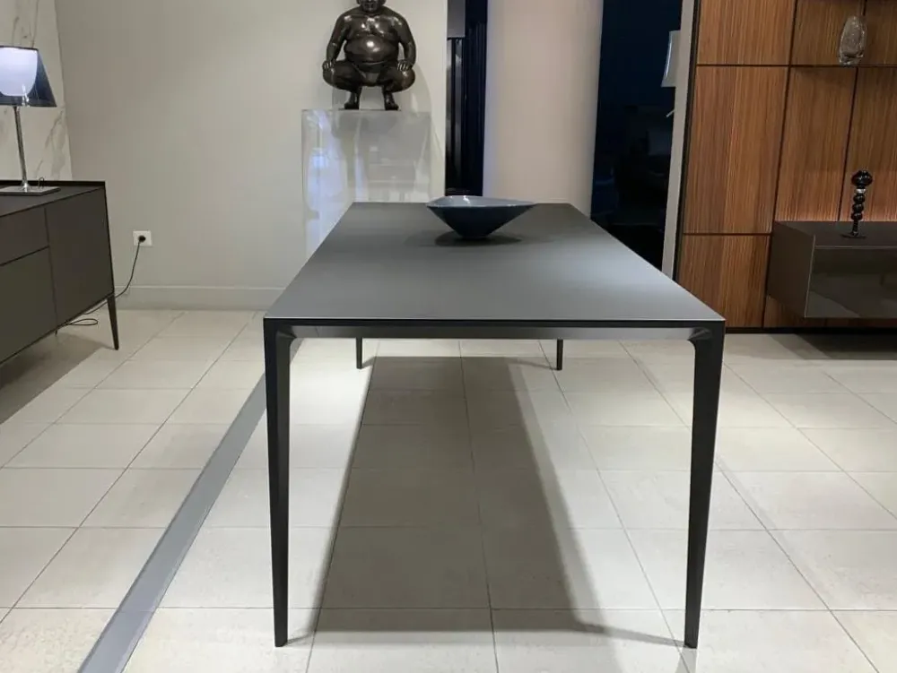 Rimadesio Tavolo rettangolare in vetro Long island di in Offerta Outlet- Tavoli