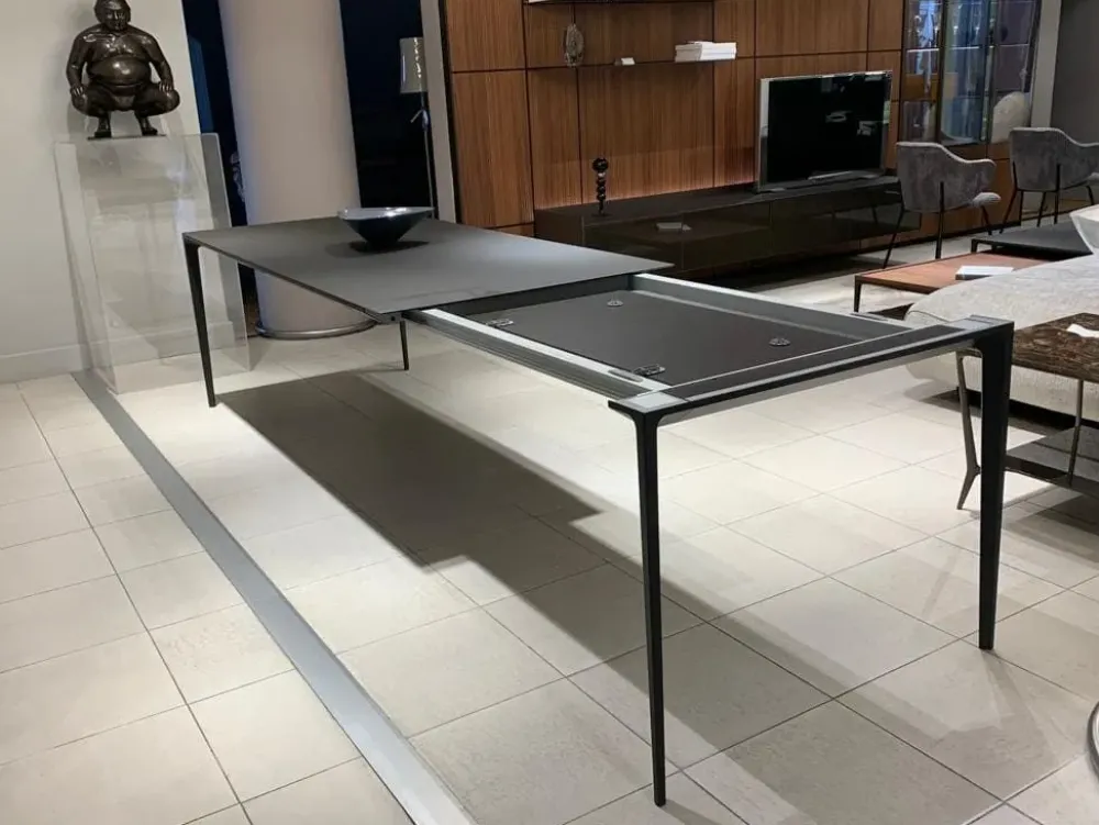 Rimadesio Tavolo rettangolare in vetro Long island di in Offerta Outlet- Tavoli