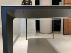 Rimadesio Tavolo rettangolare in vetro Long island di in Offerta Outlet- Tavoli