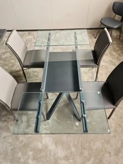 Easyline Tavolo rettangolare in vetro Romeo  di in Offerta Outlet- Tavoli