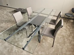 Easyline Tavolo rettangolare in vetro Romeo  di in Offerta Outlet- Tavoli