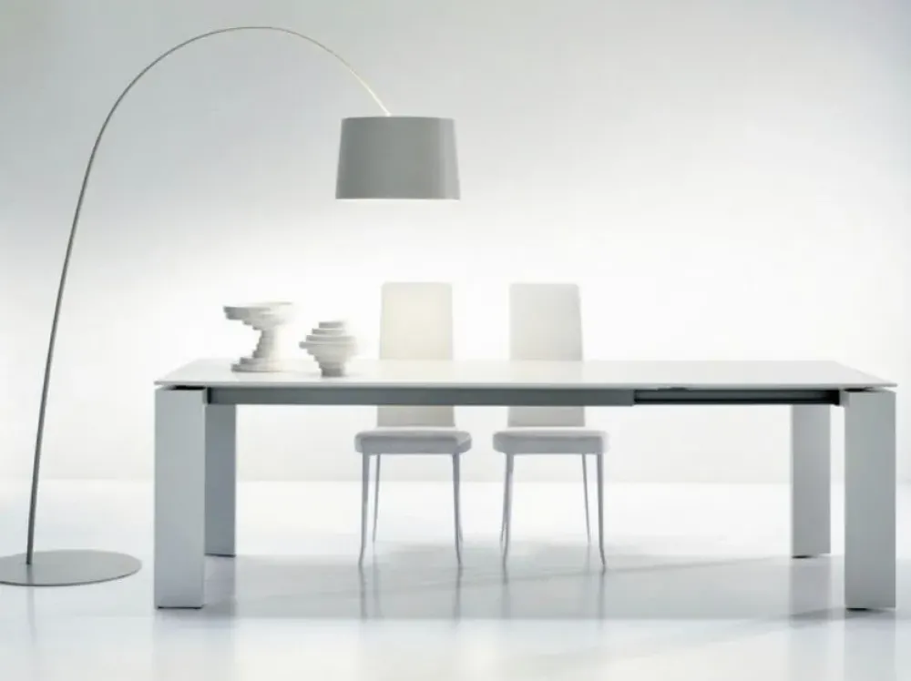 Online Tavolo rettangolare in vetro Tavolo layer allungabile nero piano in cristallo nero di in Offerta Outlet Tavoli