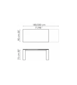 Online Tavolo rettangolare in vetro Tavolo layer allungabile nero piano in cristallo nero di in Offerta Outlet Tavoli