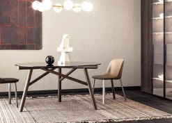 Tavolo rettangolare in vetro Maestro di in Offerta Outlet^Pianca Outlet