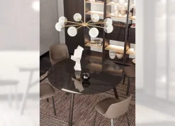 Tavolo rettangolare in vetro Maestro di in Offerta Outlet^Pianca Outlet