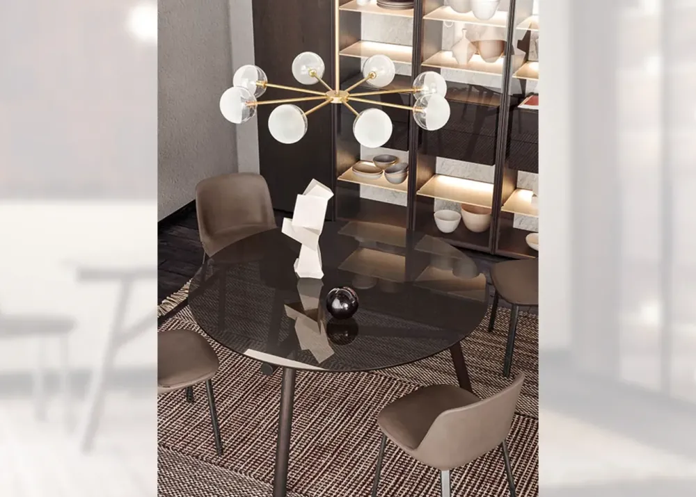 Tavolo rettangolare in vetro Maestro di in Offerta Outlet^Pianca Outlet