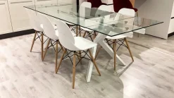 Tavolo rettangolare in vetro Kyoto di in Offerta Outlet^La casa moderna