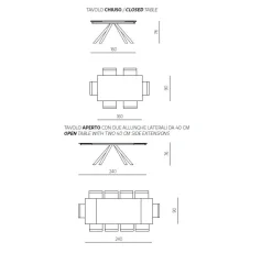 New Tavolo rettangolare Tavolo 3 colori gres porcellanato scontato del 40% Tavoli